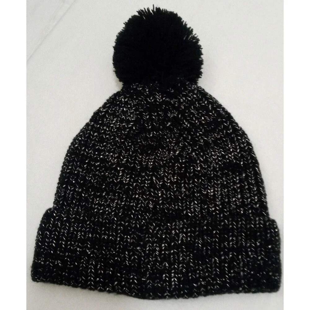 RAIDERS Light Up Beanie NFL Black Silver Sparkle LA Oakland Las Vegas Pom WORKS! - Picture 3 of 9